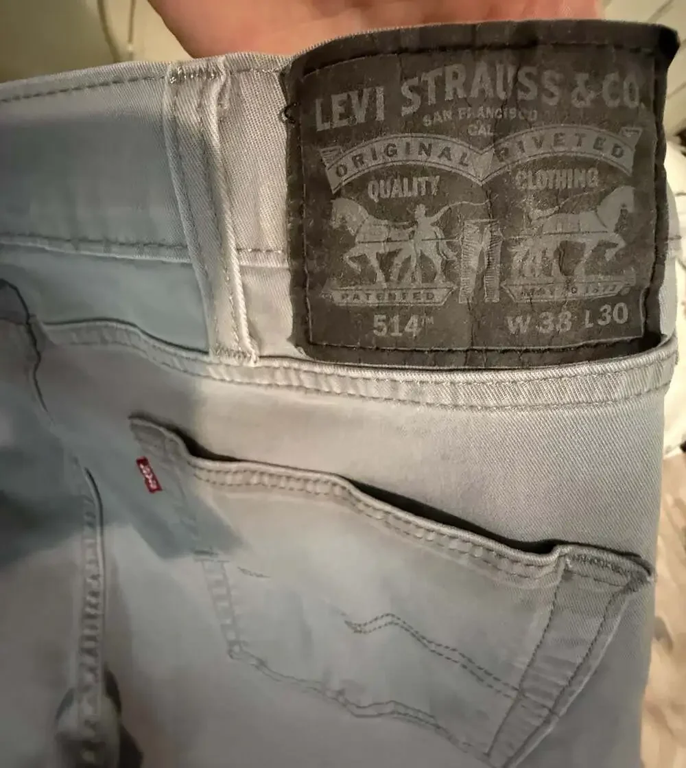 Levi's Men's 514 Straight Fit Pants, Grey, Size W38 L30